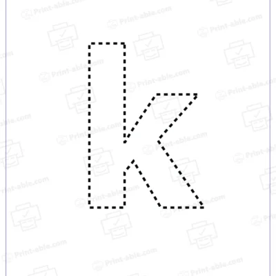Letter K printable free download