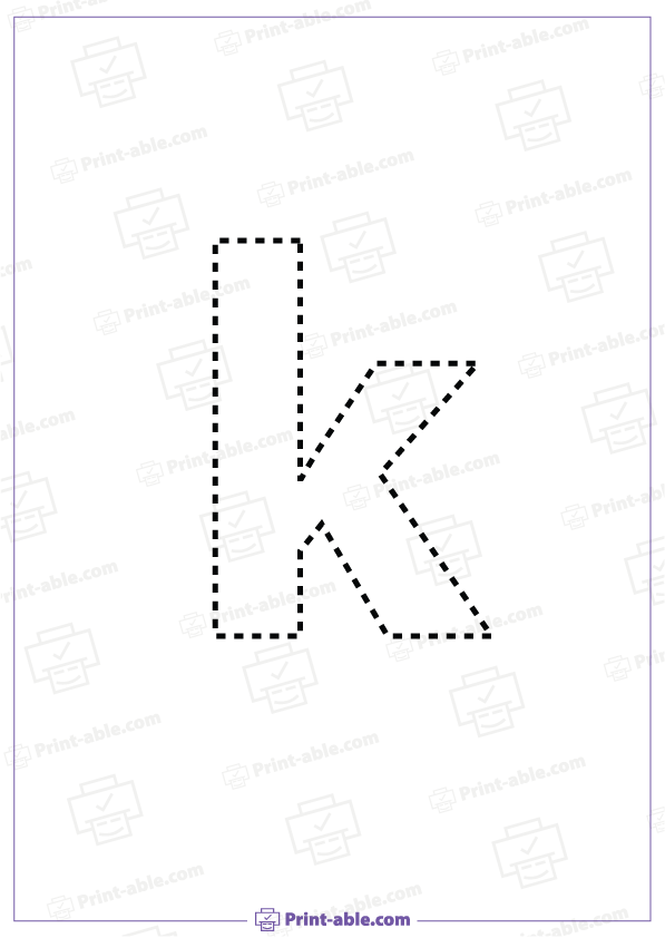 Letter K Printable Worksheet