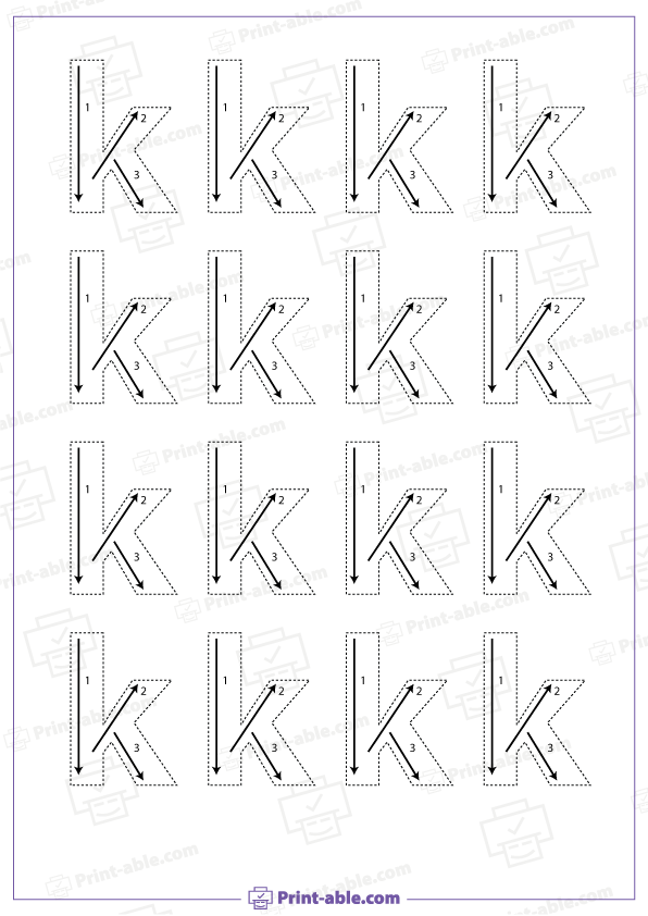 Letter K Printable Worksheet