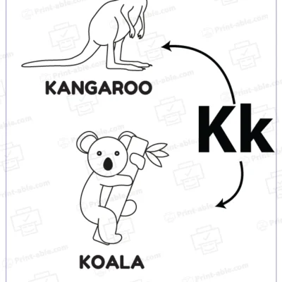 Letter K printable free download