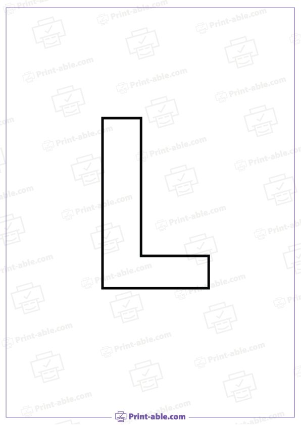 Letter L Printable Free Download