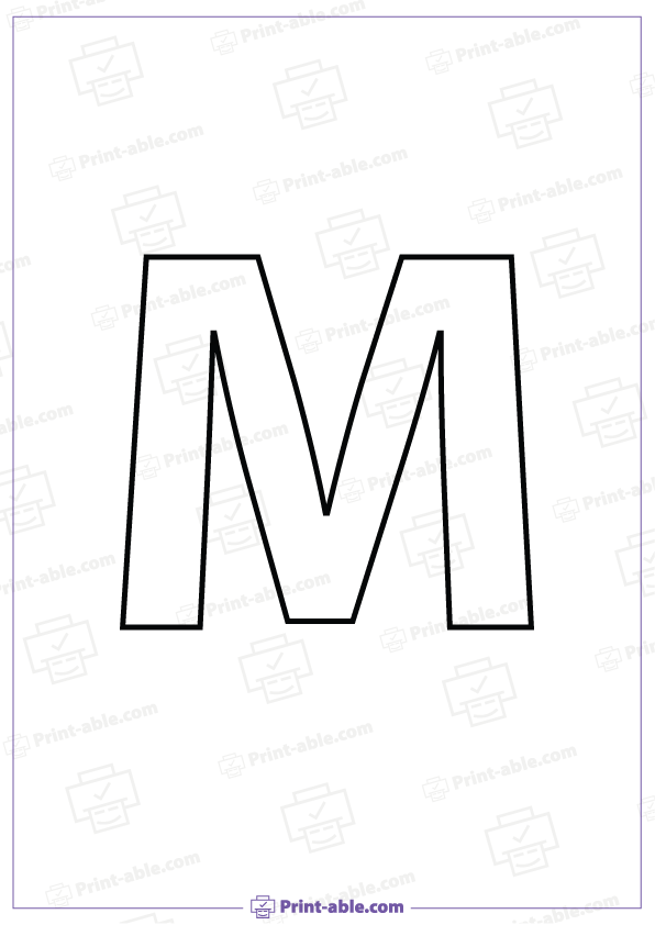 letter m printable free download