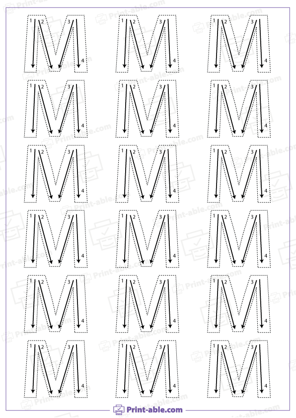letter m printable free download