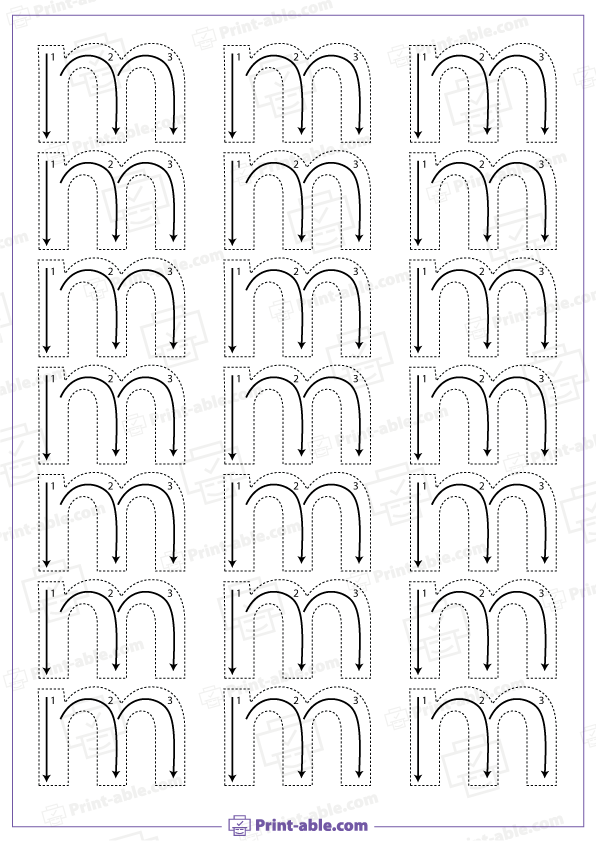 letter m printable free download