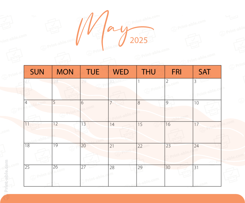 May 2025 Calendar Printable