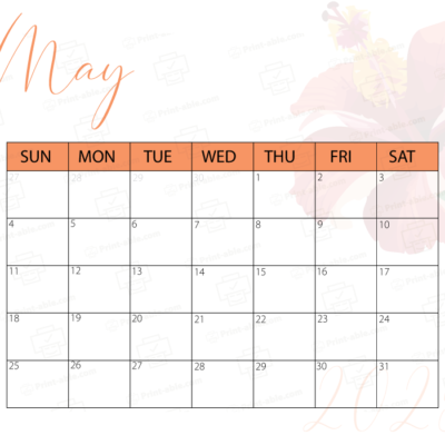 May 2025 Calendar Printable