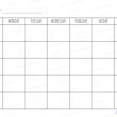 Monthly calendar printable free download