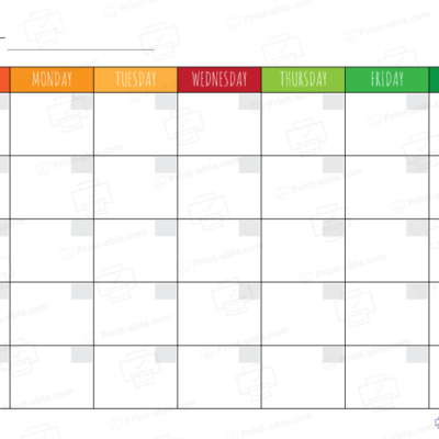 Monthly calendar printable free download