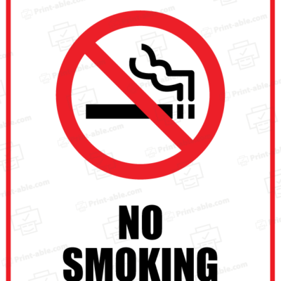 No smoking sign printable free download