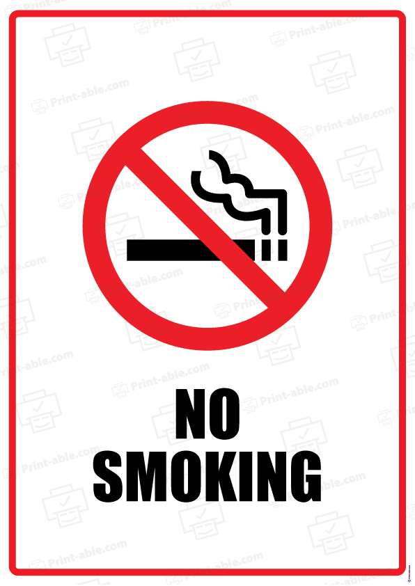 No Smoking Sign Printable