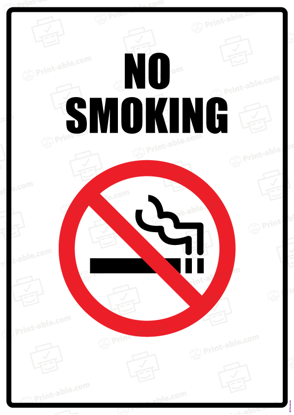 No Smoking Sign Printable