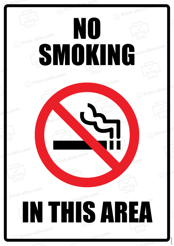 No Smoking Sign Printable