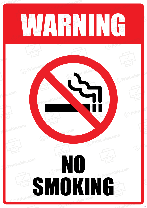 No Smoking Sign Printable