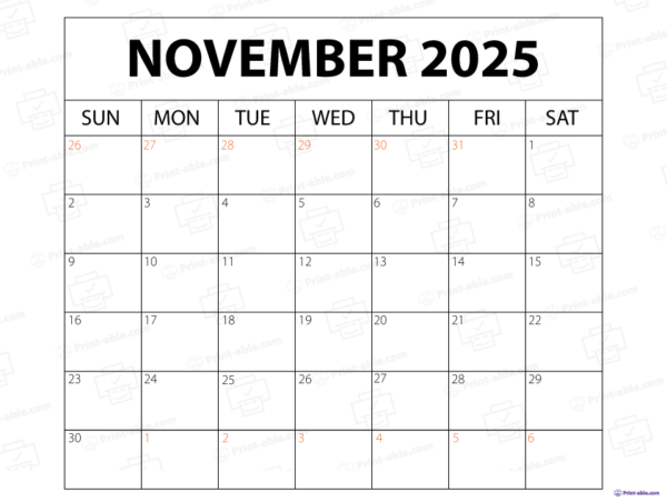 November 2025 Calendar Printable 1649