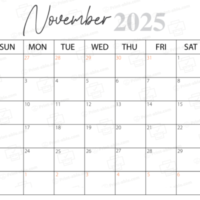 November 2025 Calendar Printable 1655