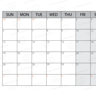 October 2025 Calendar Printable