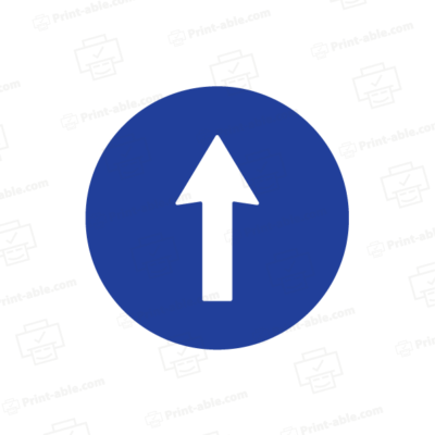 Ahead Only Sign Printable