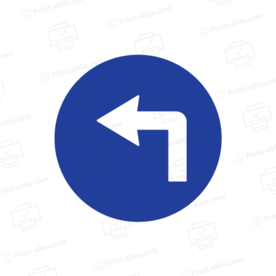 Turn Left Sign Printable