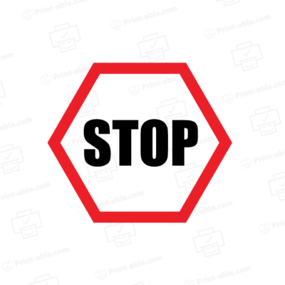 Stop Sign Printable