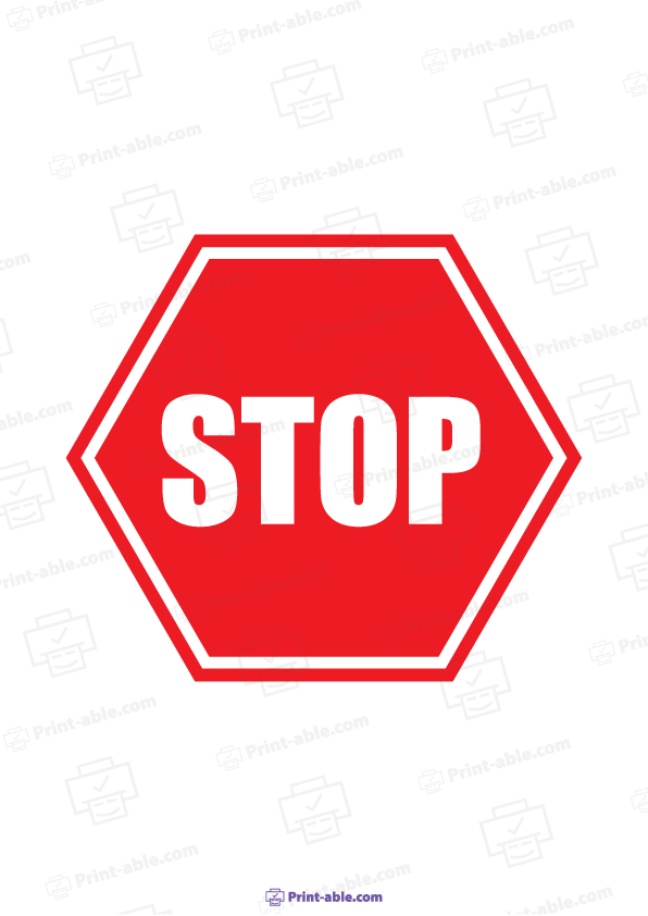 Stop Sign Printable