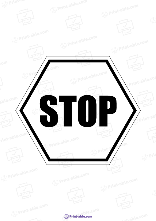 Stop Sign Printable