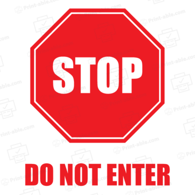 Stop sign printable free download