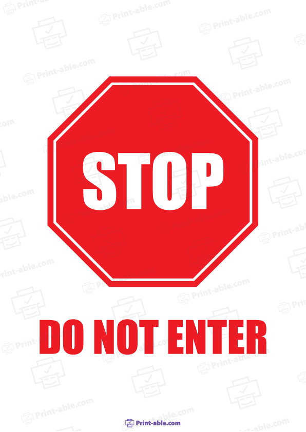 Stop Sign Printable