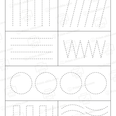 Tracing lines worksheets