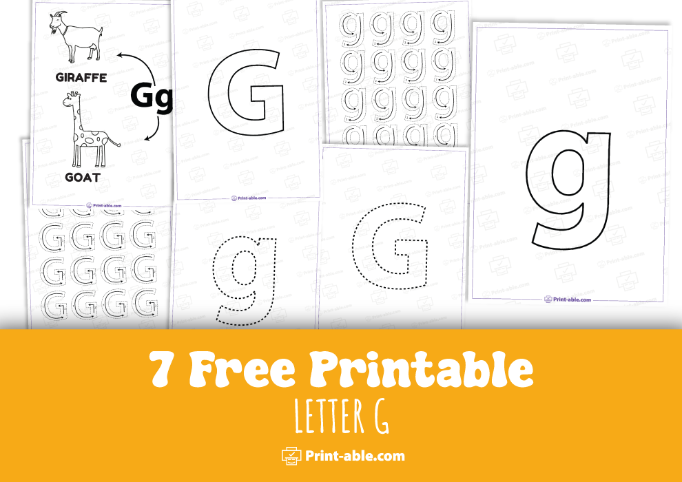 Letter G Printable Worksheet