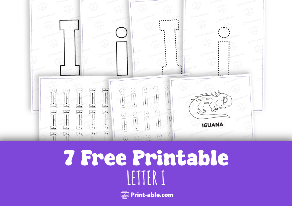Letter I Printable Free Download