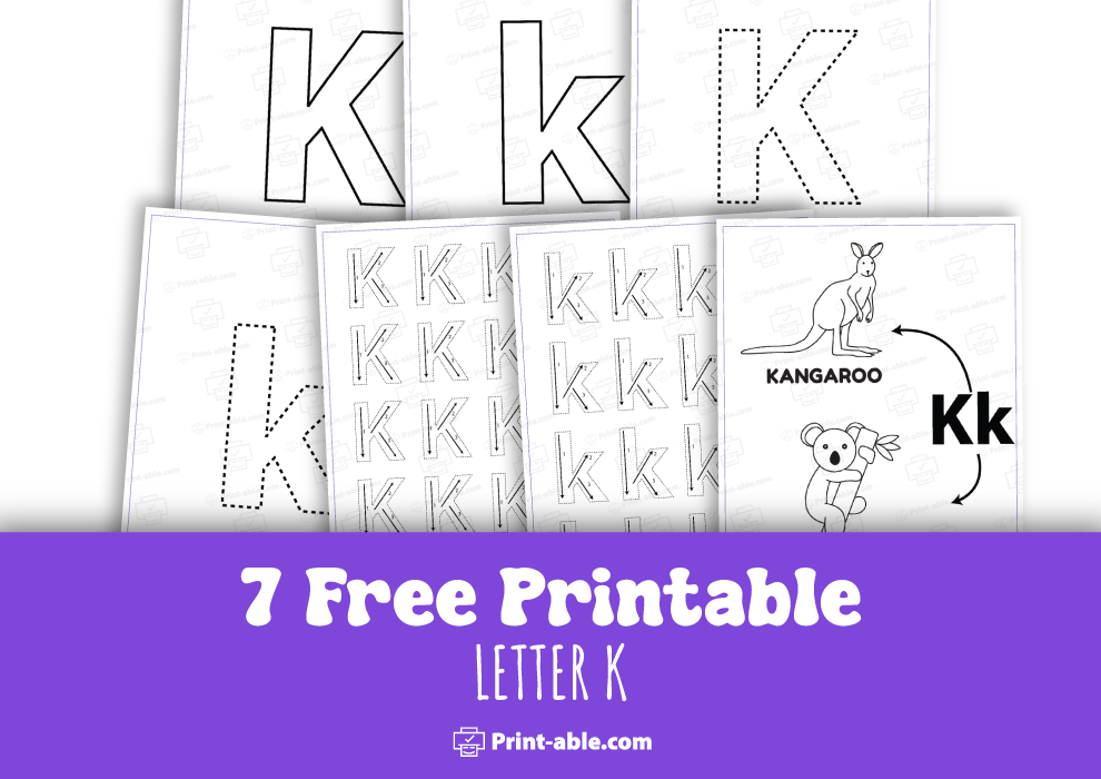 Letter K printable free download
