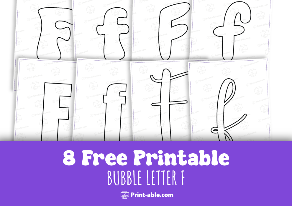 bubble letter f free download