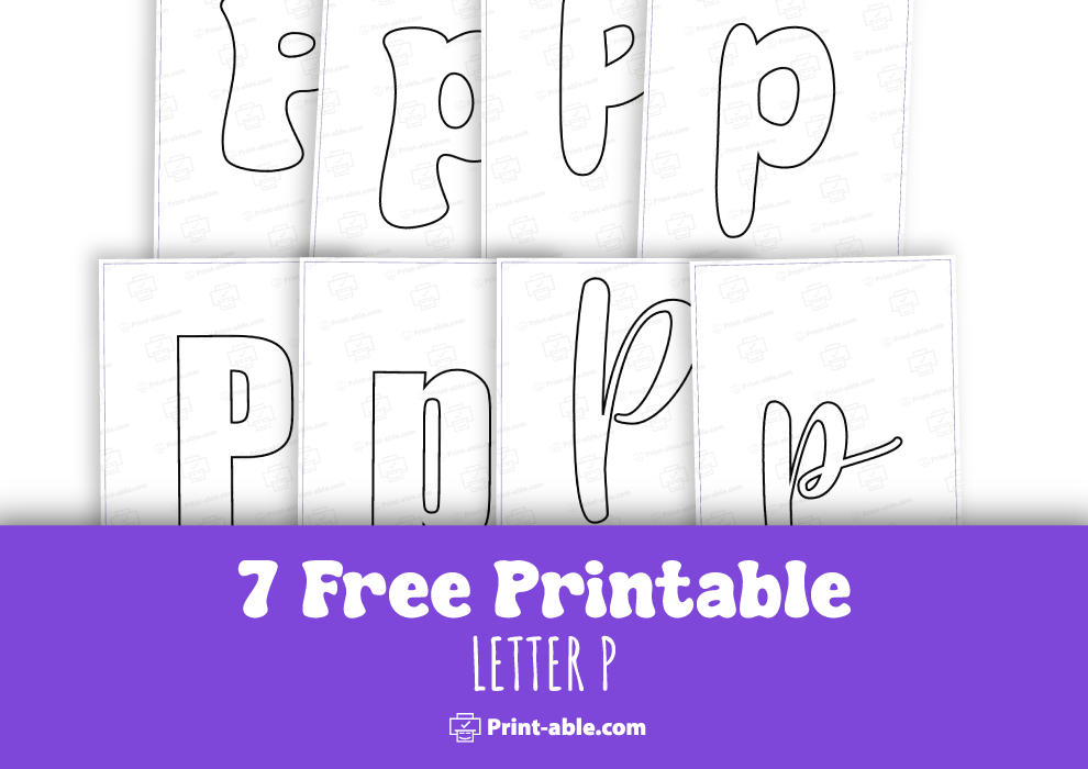 bubble letter p free download