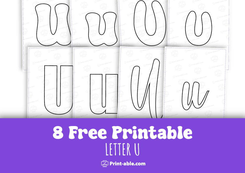 bubble letter u free download