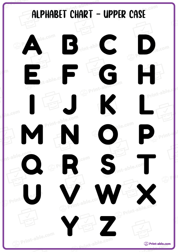 ABC Chart Alphabet Printable Free Download