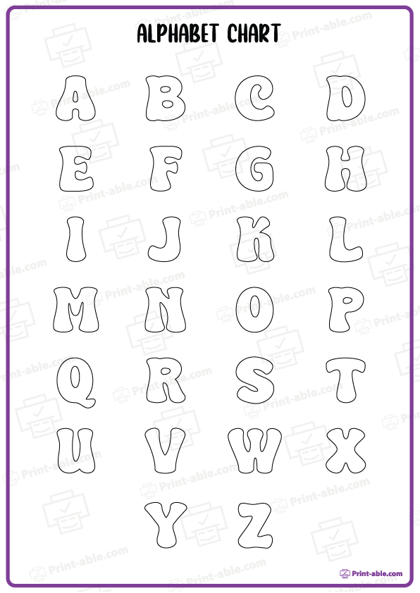 ABC Chart Alphabet Printable Free Download