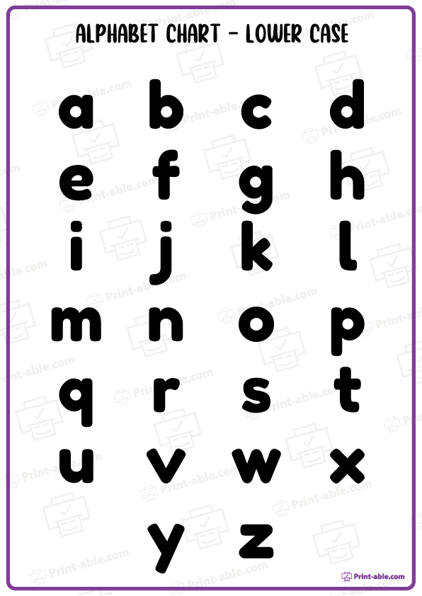 ABC Chart Alphabet Printable Free Download
