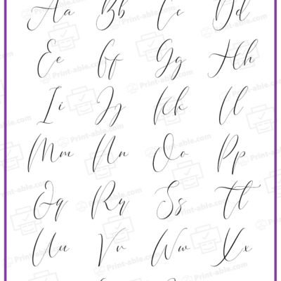 ABC Alphabet Chart Printable free download