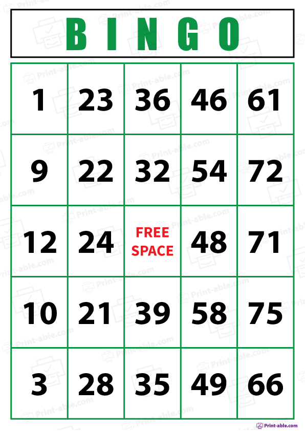 bingo cards printable free download