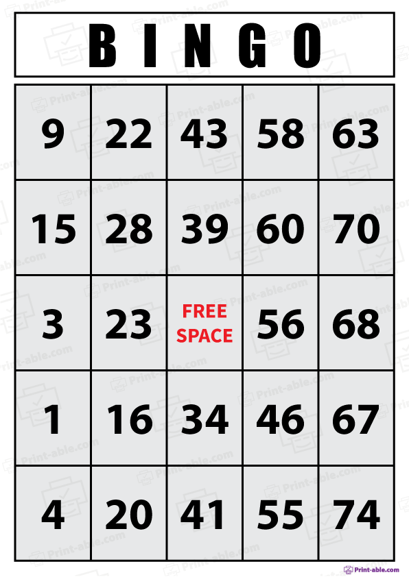 bingo cards printable free download