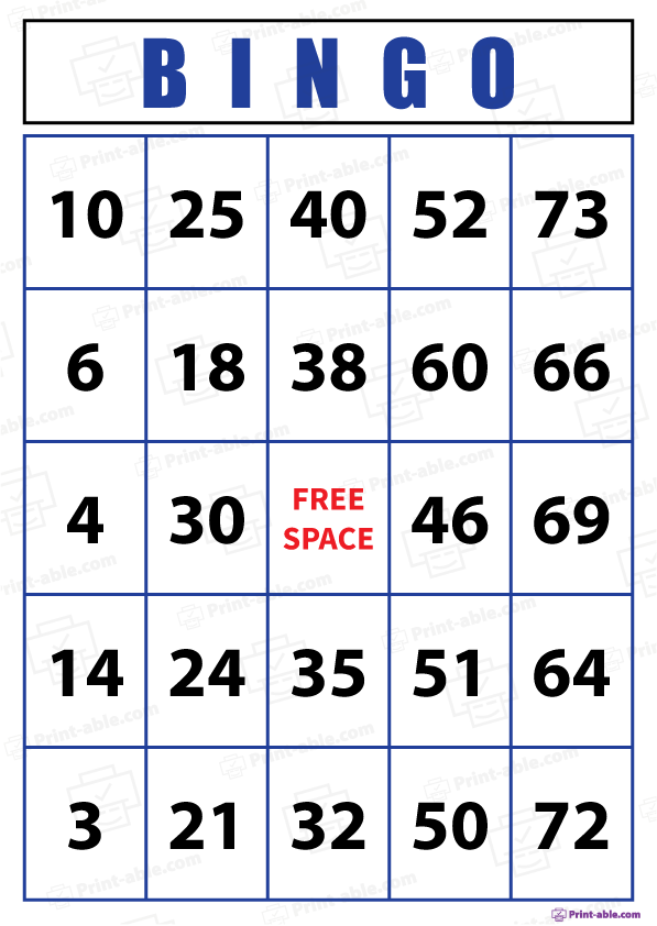 bingo cards printable free download