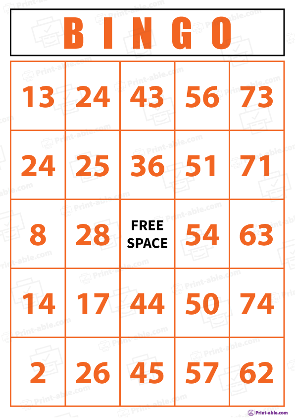 bingo cards printable free download