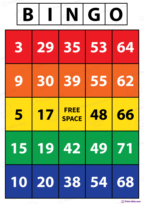 bingo cards printable free download