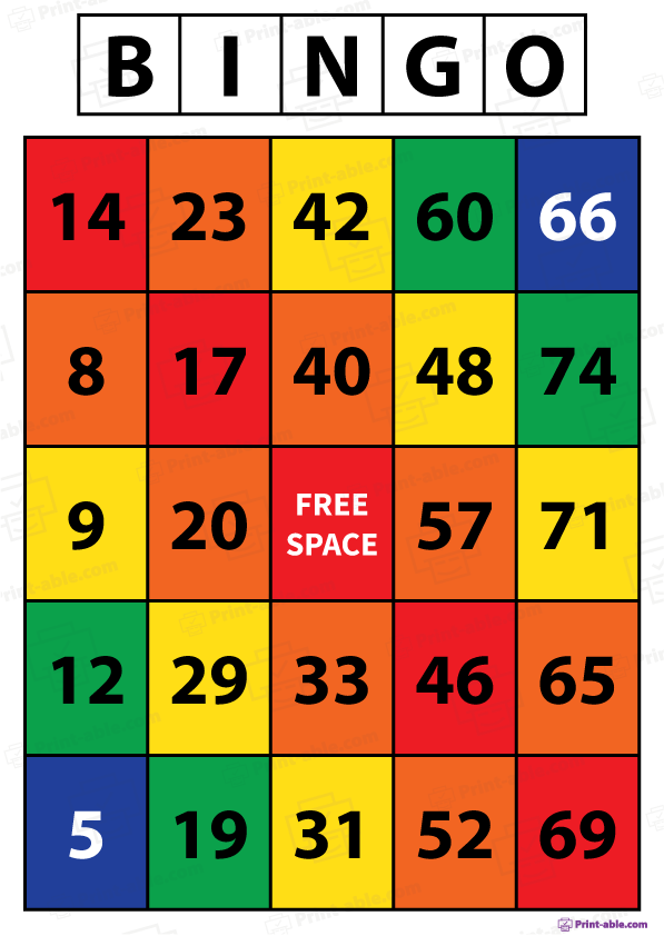 bingo cards printable free download