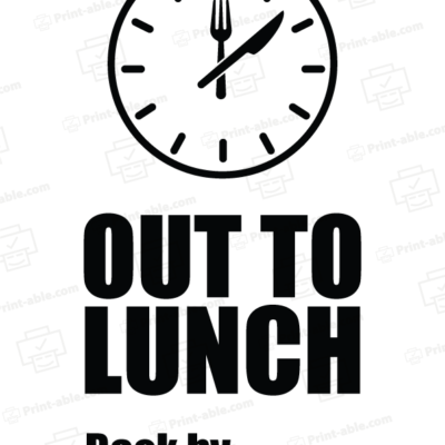 Closed for lunch sign printable free download