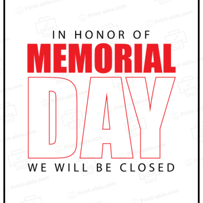 closed sign for memorial day free download