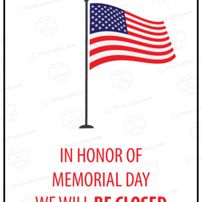 closed sign for memorial day free download