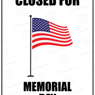 closed sign for memorial day free download