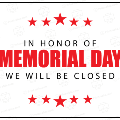 closed sign for memorial day free download