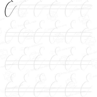 Cursive letter e printable free download